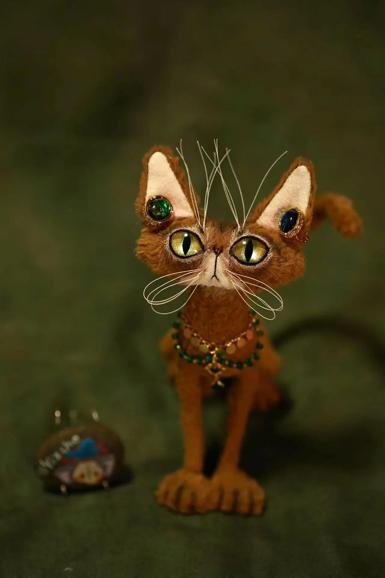 Art doll in balanced pose showing wire armature at work